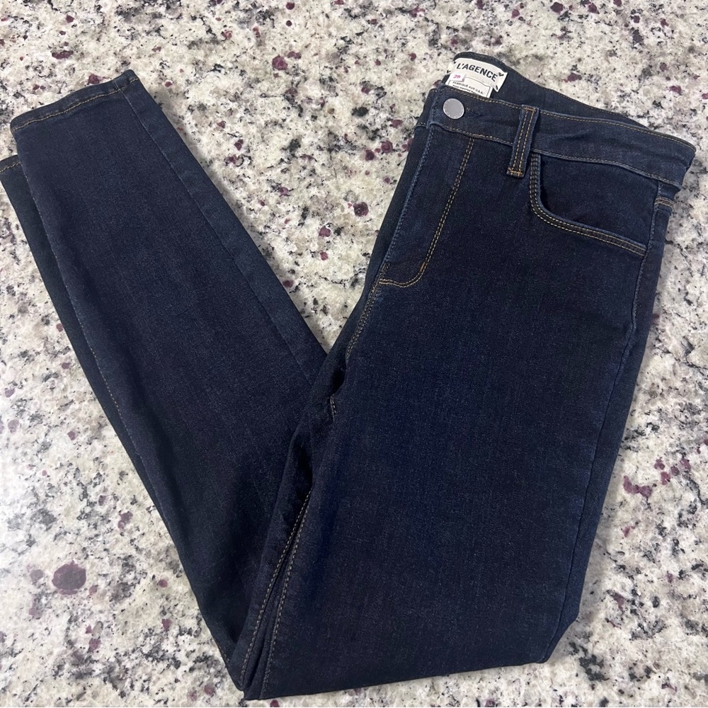 L’AGENCE Dark Blue, Denim, High Rise, High Waisted, Margot Skinny Jeans | W 28
